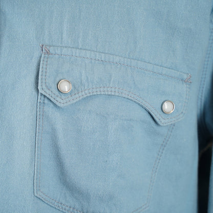 Freenote Cloth Modern Western Shirt - Clear Blue Chambray