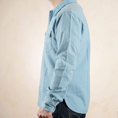 Freenote Cloth Modern Western Shirt - Clear Blue Chambray