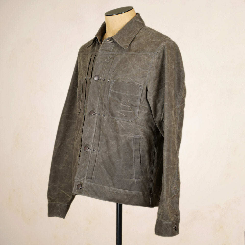 Freenote Cloth RJ-1 Riders Jacket - Oak Waxed Canvas