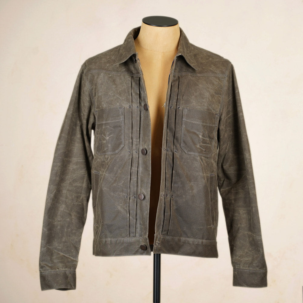 Freenote Cloth RJ-1 Riders Jacket - Oak Waxed Canvas