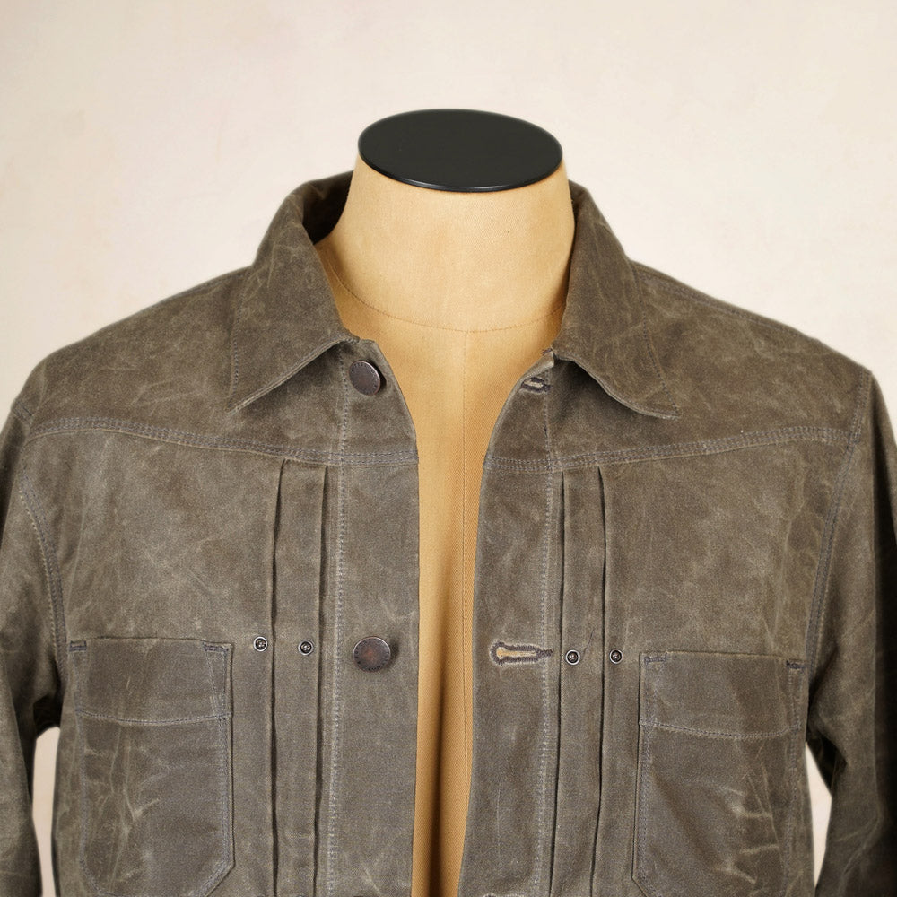 Freenote Cloth RJ-1 Riders Jacket - Oak Waxed Canvas