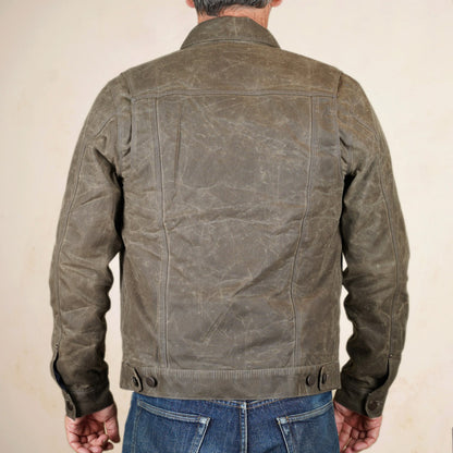 Freenote Cloth RJ-1 Riders Jacket - Oak Waxed Canvas