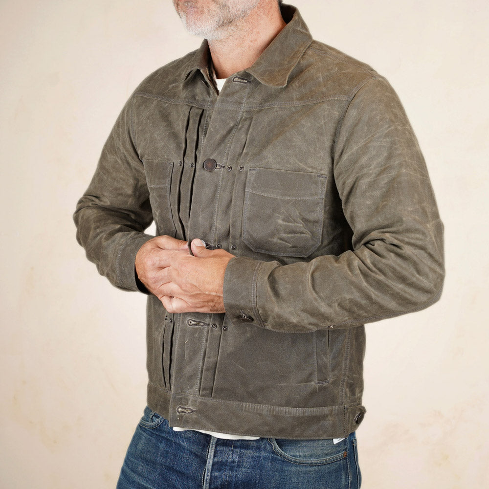 Freenote Cloth RJ-1 Riders Jacket - Oak Waxed Canvas