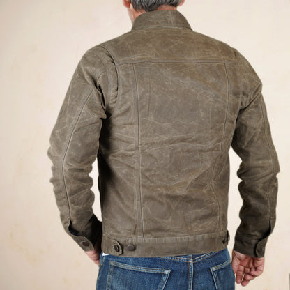 Freenote Cloth RJ-1 Riders Jacket - Oak Waxed Canvas