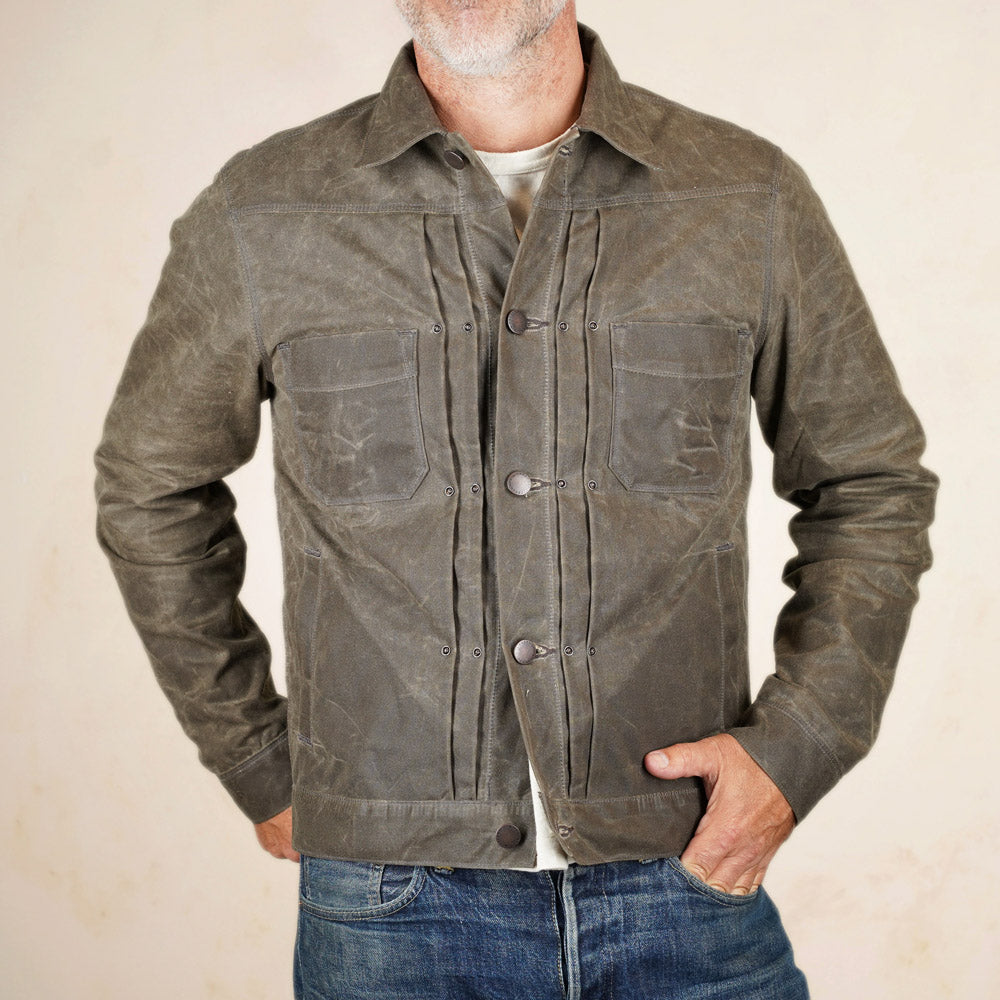 Freenote Cloth RJ-1 Riders Jacket - Oak Waxed Canvas
