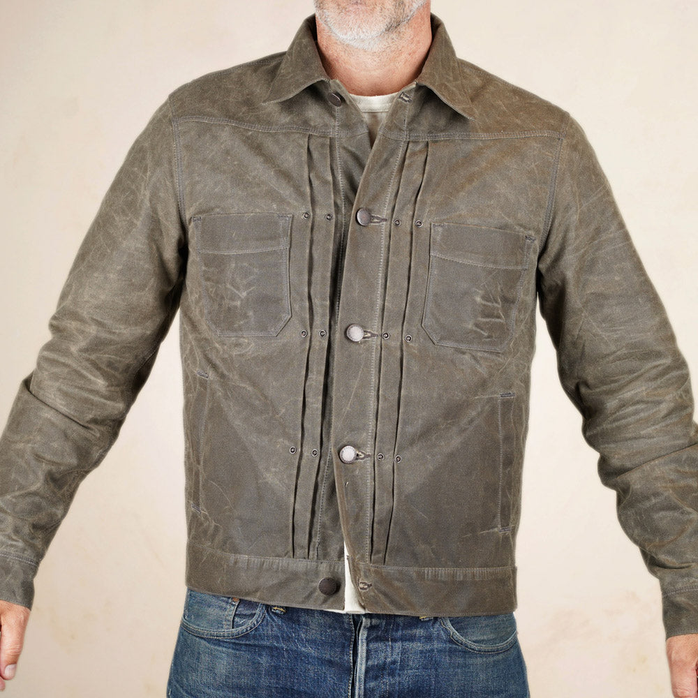 Freenote Cloth RJ-1 Riders Jacket - Oak Waxed Canvas