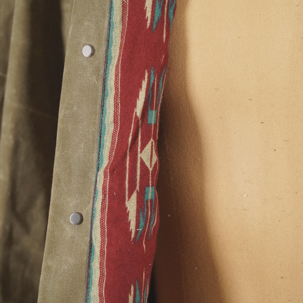 Freenote Cloth RJ-1 Riders Jacket (Red lining) - Tobacco Waxed Canvas