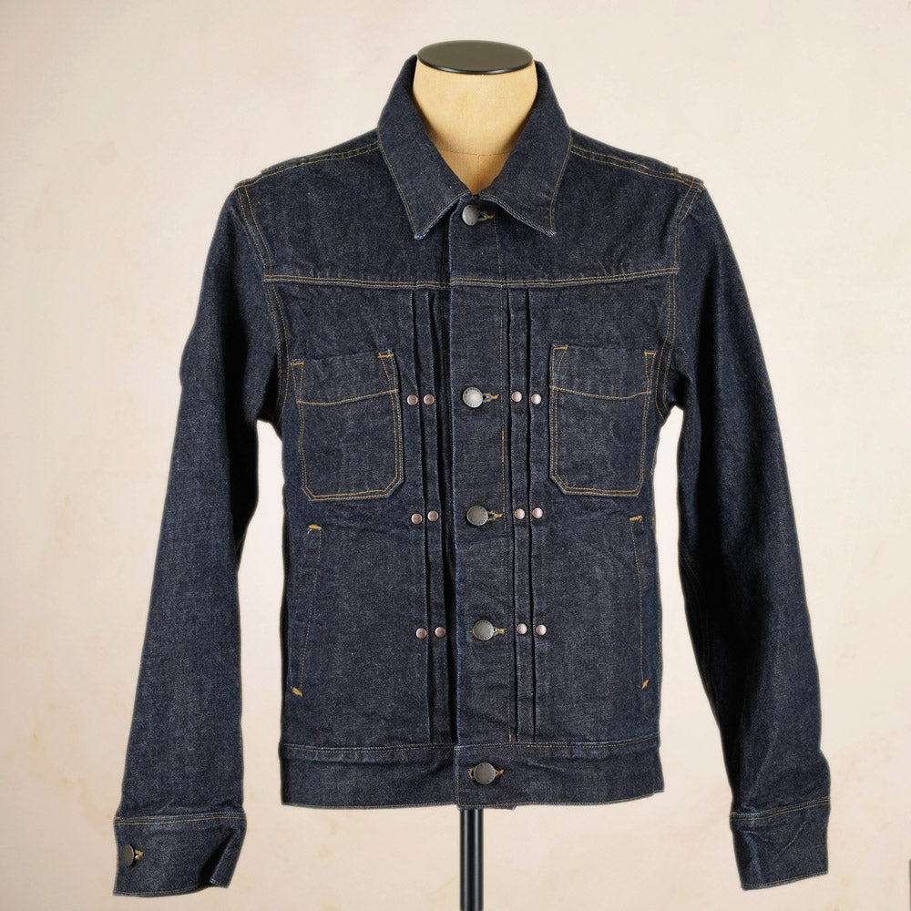 Freenote Cloth RJ-1 Riders Jacket - 15 Ounce Unsinged Rinsed Denim