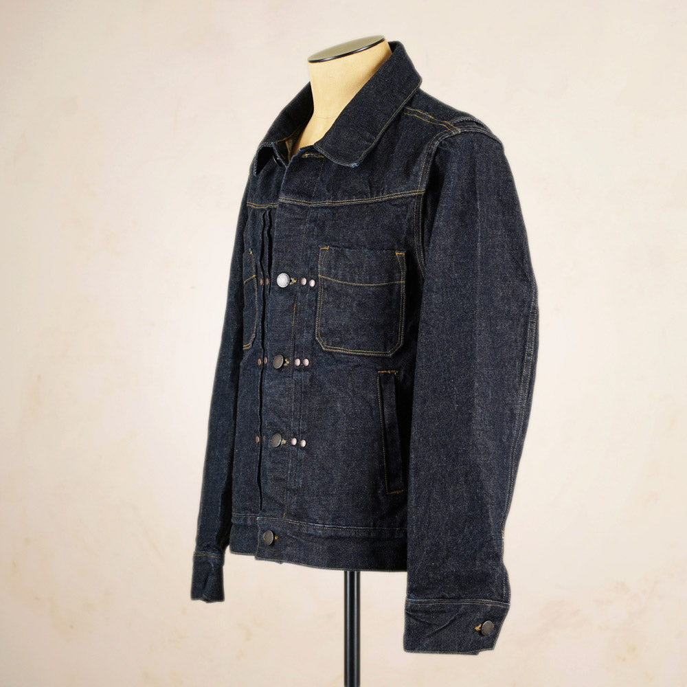 Freenote Cloth RJ-1 Riders Jacket - 15 Ounce Unsinged Rinsed Denim