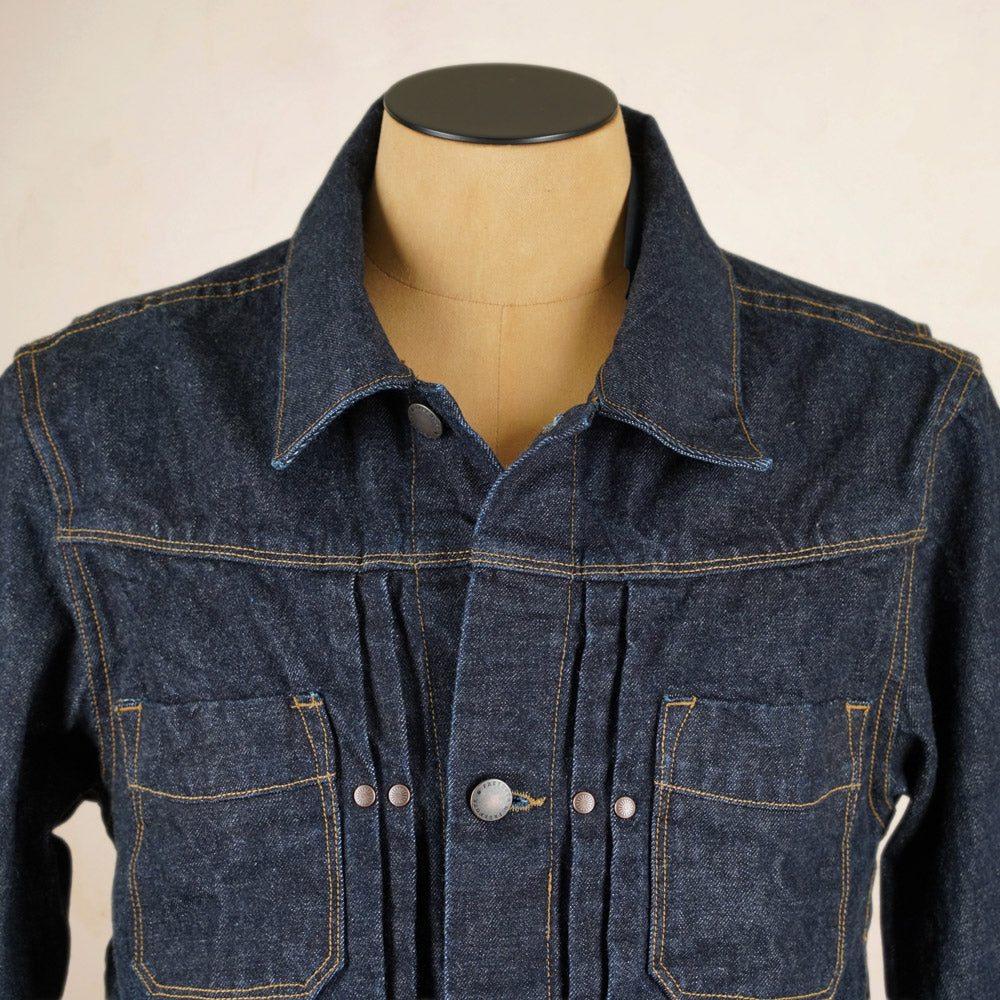 Freenote Cloth RJ-1 Riders Jacket - 15 Ounce Unsinged Rinsed Denim