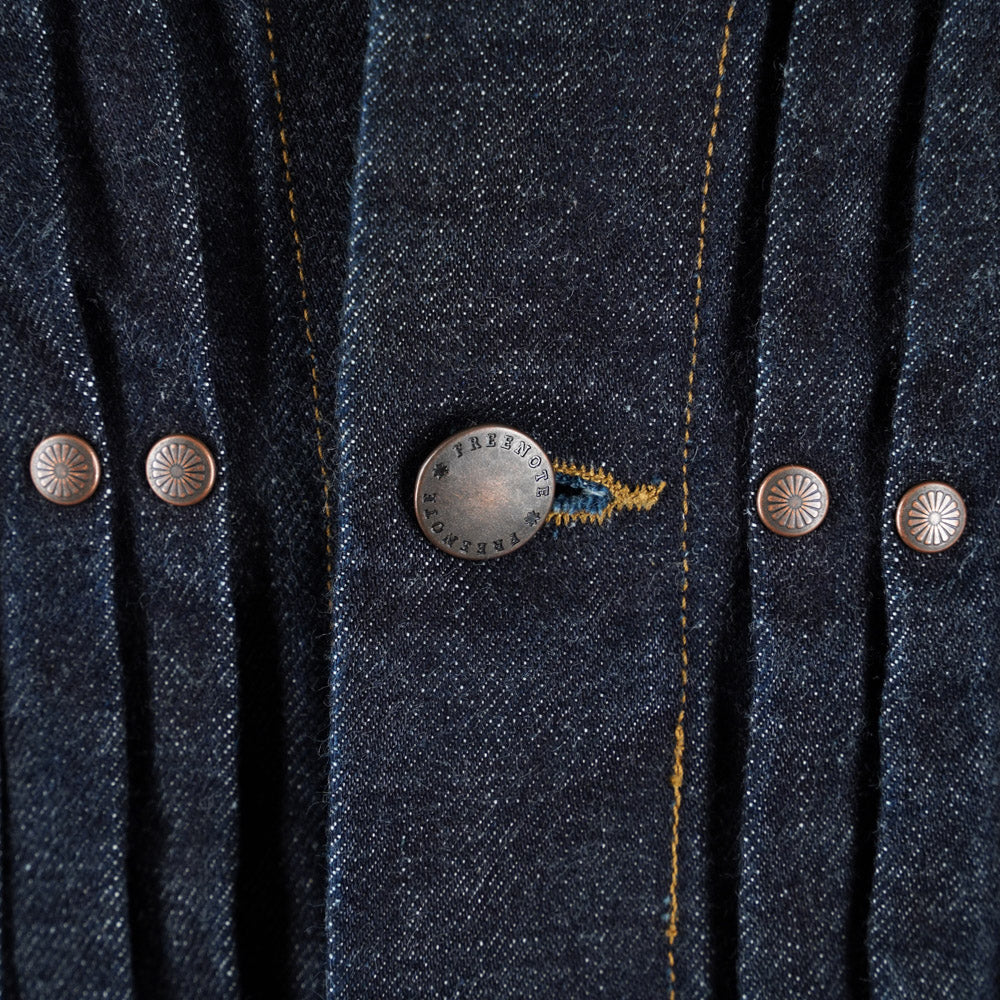 Freenote Cloth RJ-1 Riders Jacket - 15 Ounce Unsinged Rinsed Denim