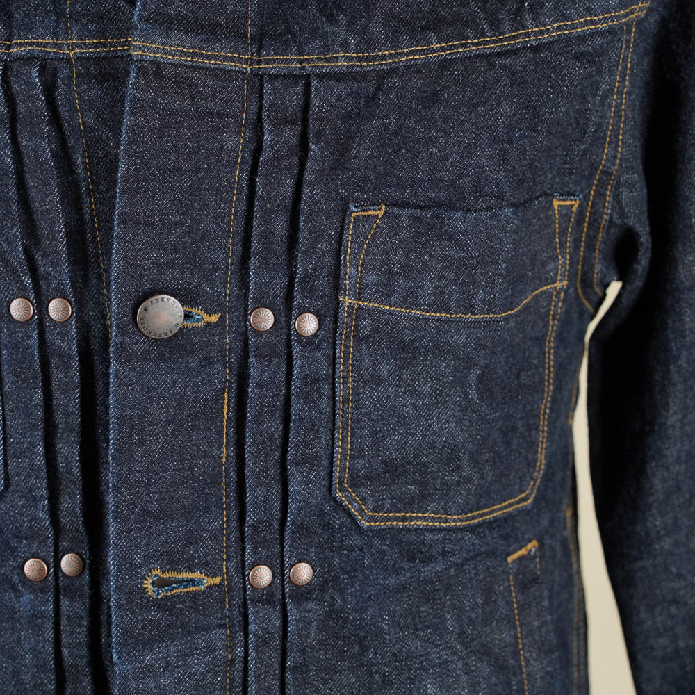 Freenote Cloth RJ-1 Riders Jacket - 15 Ounce Unsinged Rinsed Denim