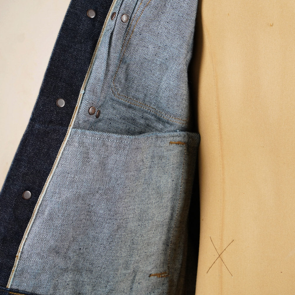 Freenote Cloth RJ-1 Riders Jacket - 15 Ounce Unsinged Rinsed Denim