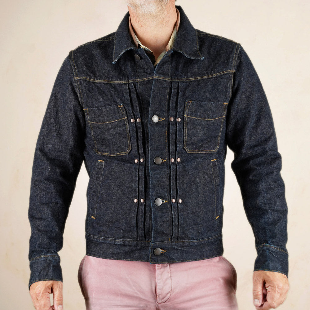 Freenote Cloth RJ-1 Riders Jacket - 15 Ounce Unsinged Rinsed Denim