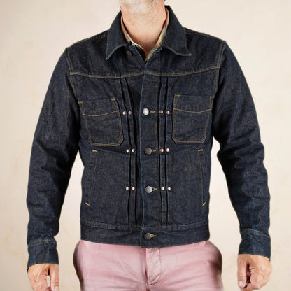 Freenote Cloth RJ-1 Riders Jacket - 15 Ounce Unsinged Rinsed Denim