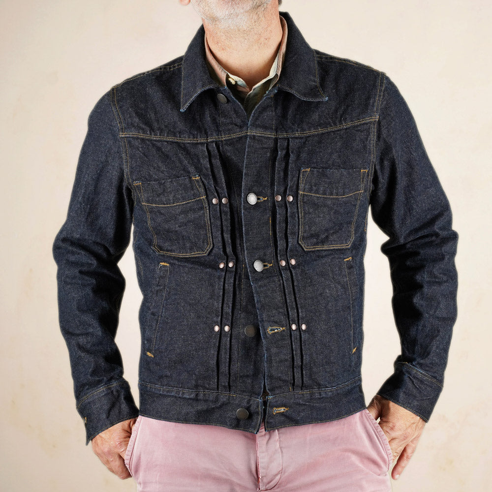 Freenote Cloth RJ-1 Riders Jacket - 15 Ounce Unsinged Rinsed Denim