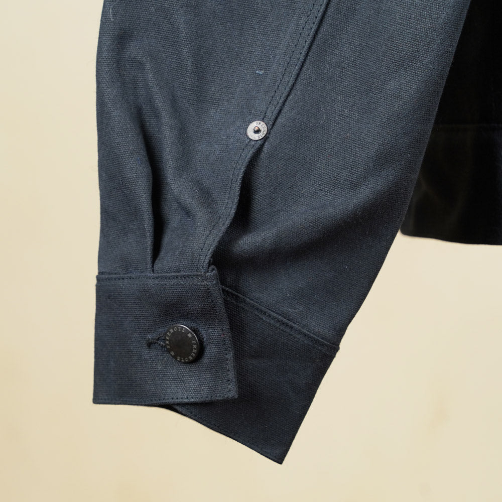 Freenote Cloth RJ-1 Riders Jacket - Heavy Black Canvas & Alpaca