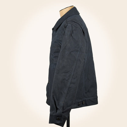 Freenote Cloth RJ-1 Riders Jacket - Heavy Black Canvas & Alpaca