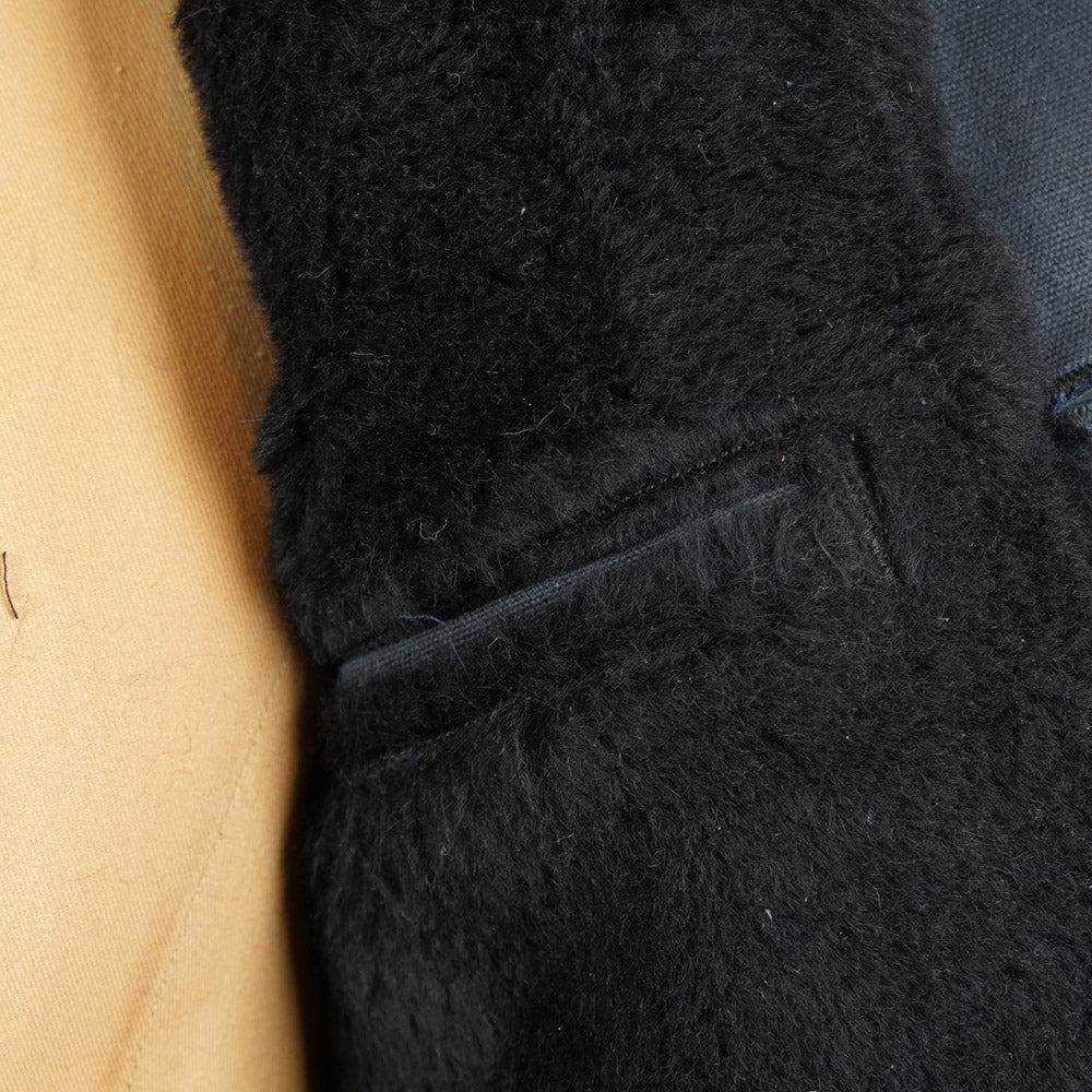 Freenote Cloth RJ-1 Riders Jacket - Heavy Black Canvas & Alpaca