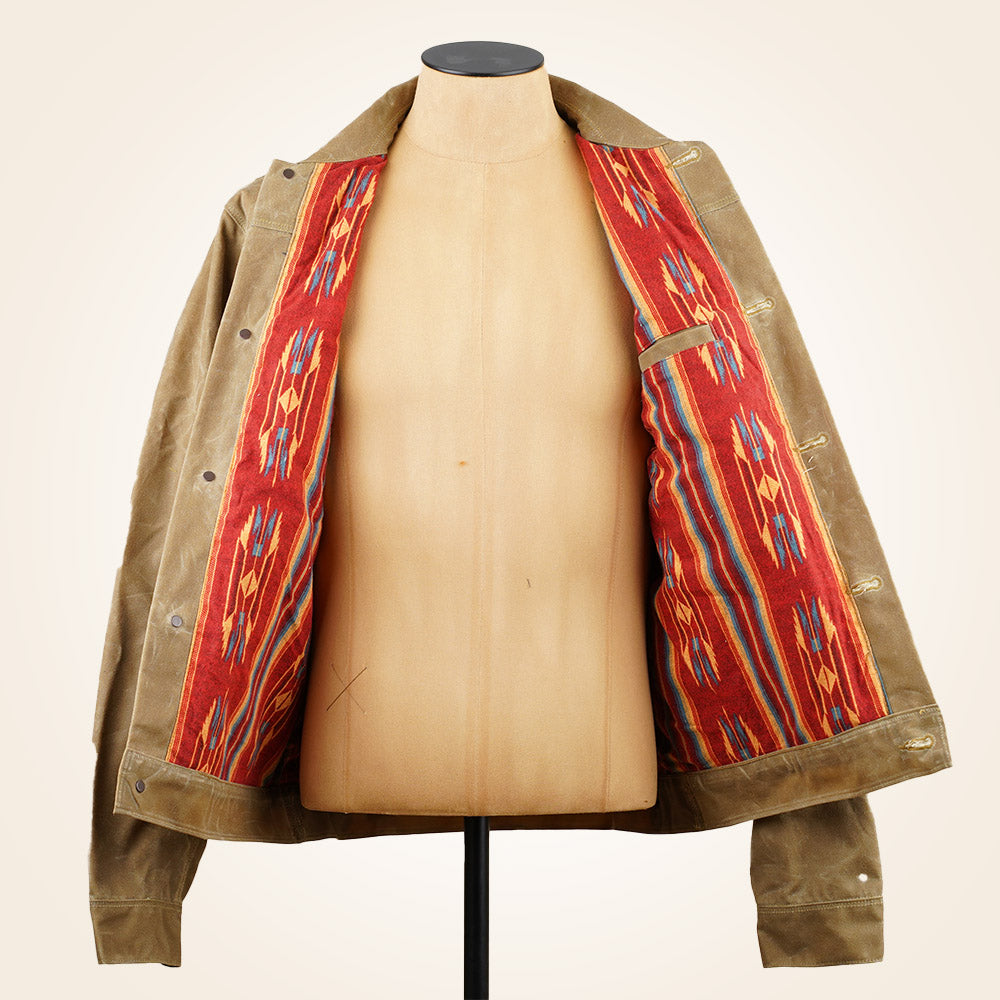 Freenote Cloth RJ-1 Riders Jacket - Tumbleweed Waxed Canvas