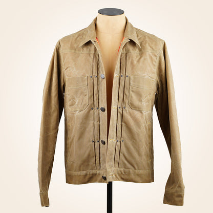 Freenote Cloth RJ-1 Riders Jacket - Tumbleweed Waxed Canvas