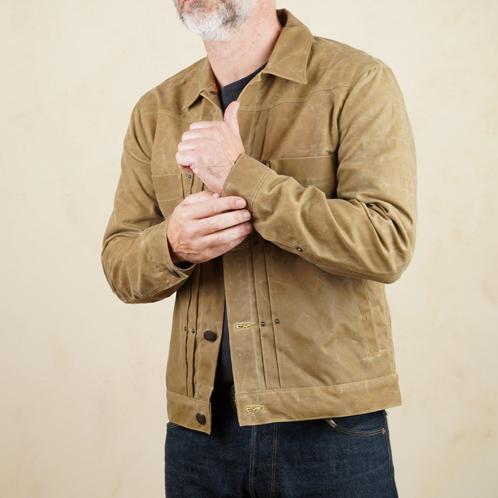 Freenote Cloth RJ-1 Riders Jacket - Tumbleweed Waxed Canvas