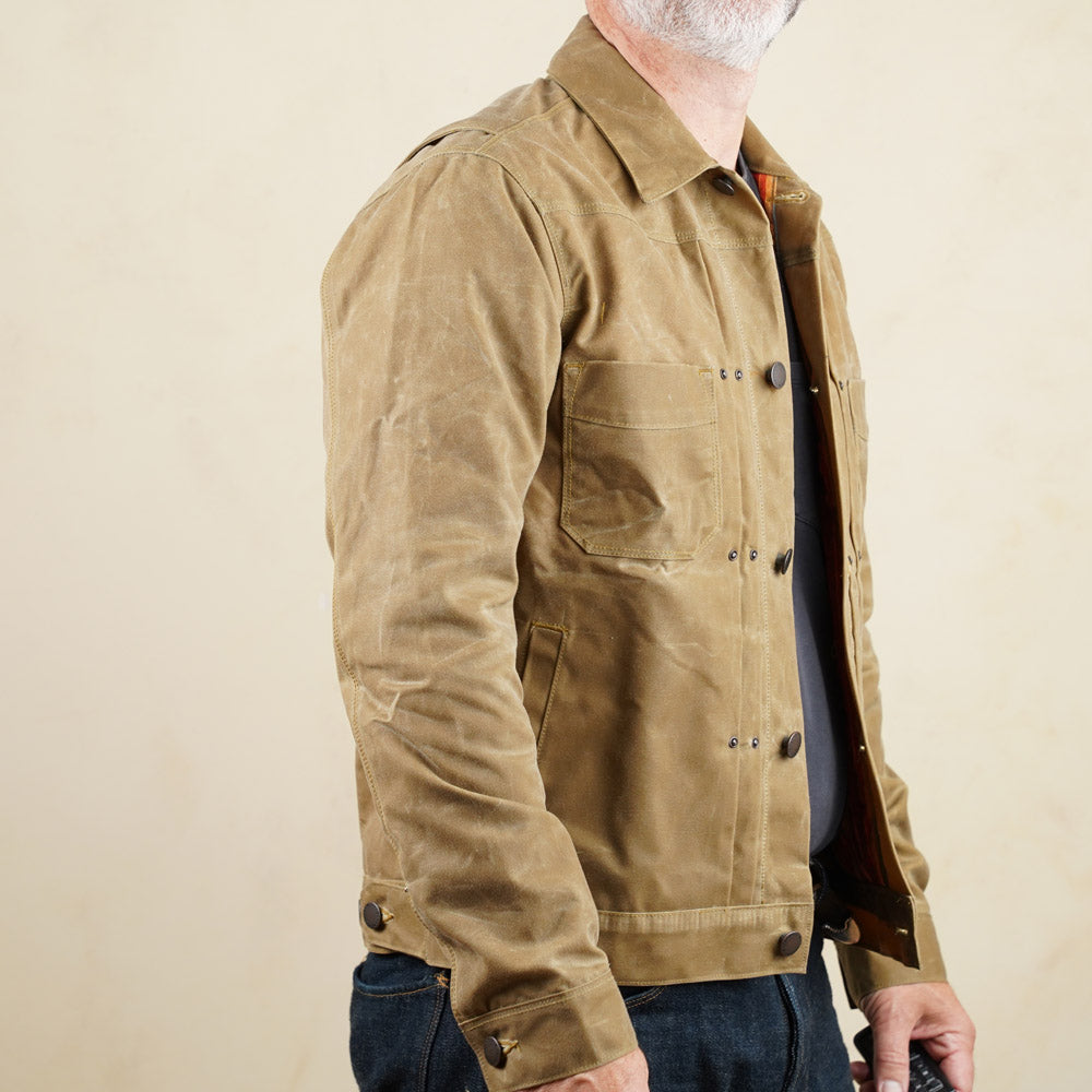 Freenote Cloth RJ-1 Riders Jacket - Tumbleweed Waxed Canvas