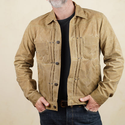 Freenote Cloth RJ-1 Riders Jacket - Tumbleweed Waxed Canvas