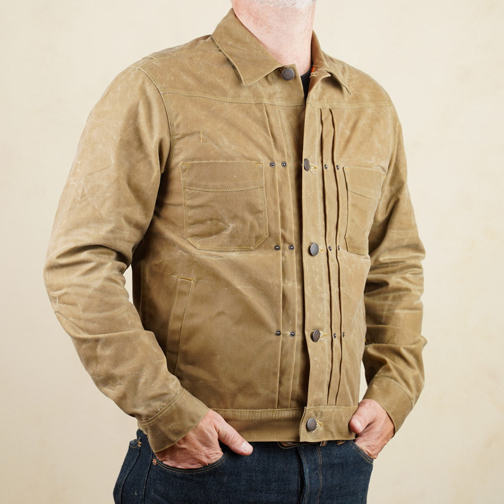 Freenote Cloth RJ-1 Riders Jacket - Tumbleweed Waxed Canvas