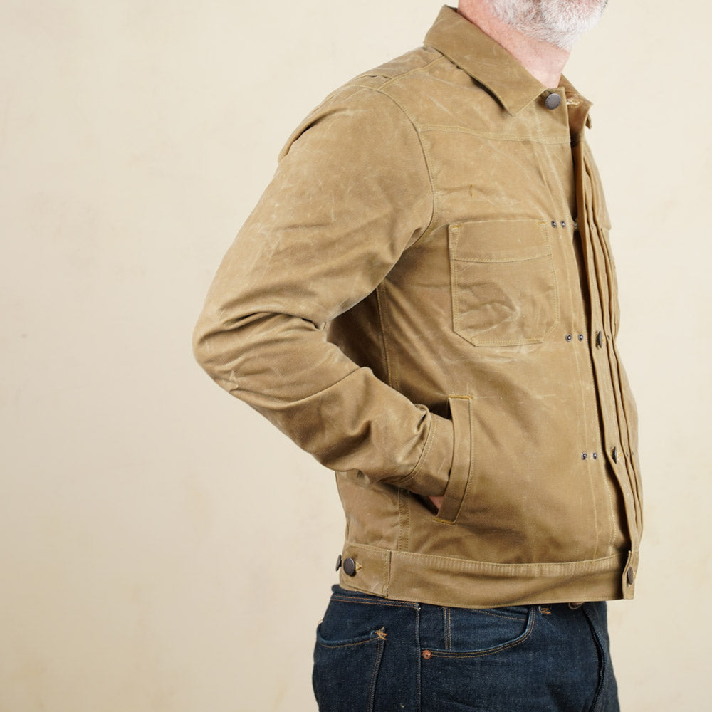 Freenote Cloth RJ-1 Riders Jacket - Tumbleweed Waxed Canvas