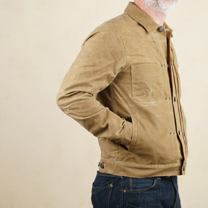 Freenote Cloth RJ-1 Riders Jacket - Tumbleweed Waxed Canvas