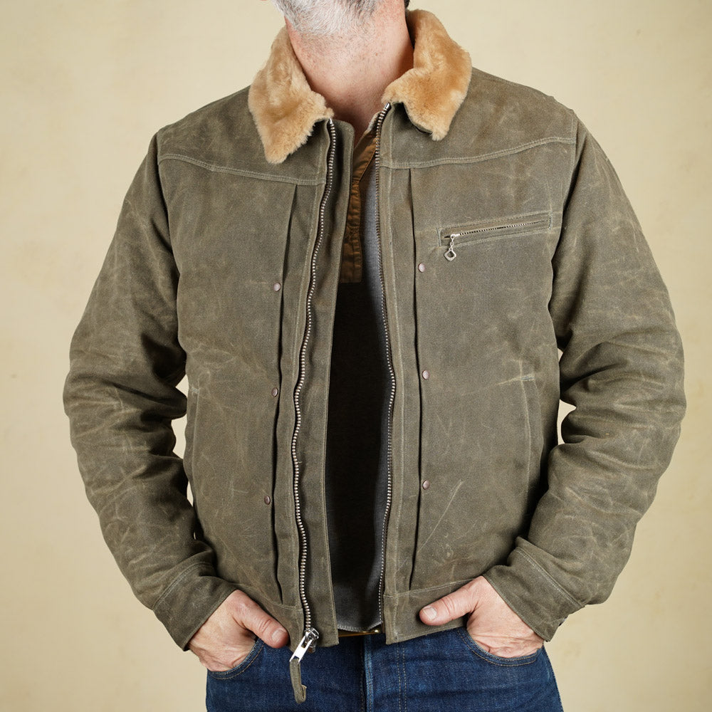 Freenote Cloth RJ-2 Jacket - 20z Waxed Canvas - Tobacco