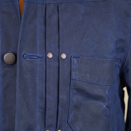 Freenote Cloth RJ-1 Riders Jacket - Navy Waxed Canvas