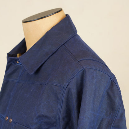 Freenote Cloth RJ-1 Riders Jacket - Navy Waxed Canvas