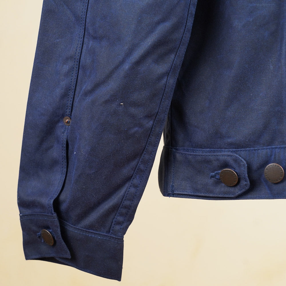 Freenote Cloth RJ-1 Riders Jacket - Navy Waxed Canvas