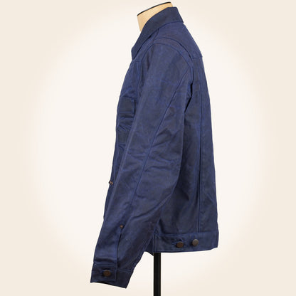Freenote Cloth RJ-1 Riders Jacket - Navy Waxed Canvas