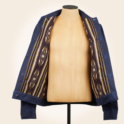 Freenote Cloth RJ-1 Riders Jacket - Navy Waxed Canvas