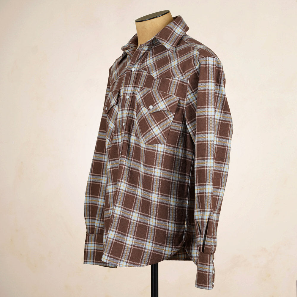Freenote Cloth Western Scout Shirt - Brown Plaid