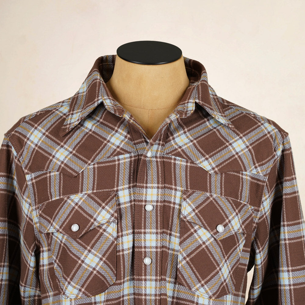 Freenote Cloth Western Scout Shirt - Brown Plaid