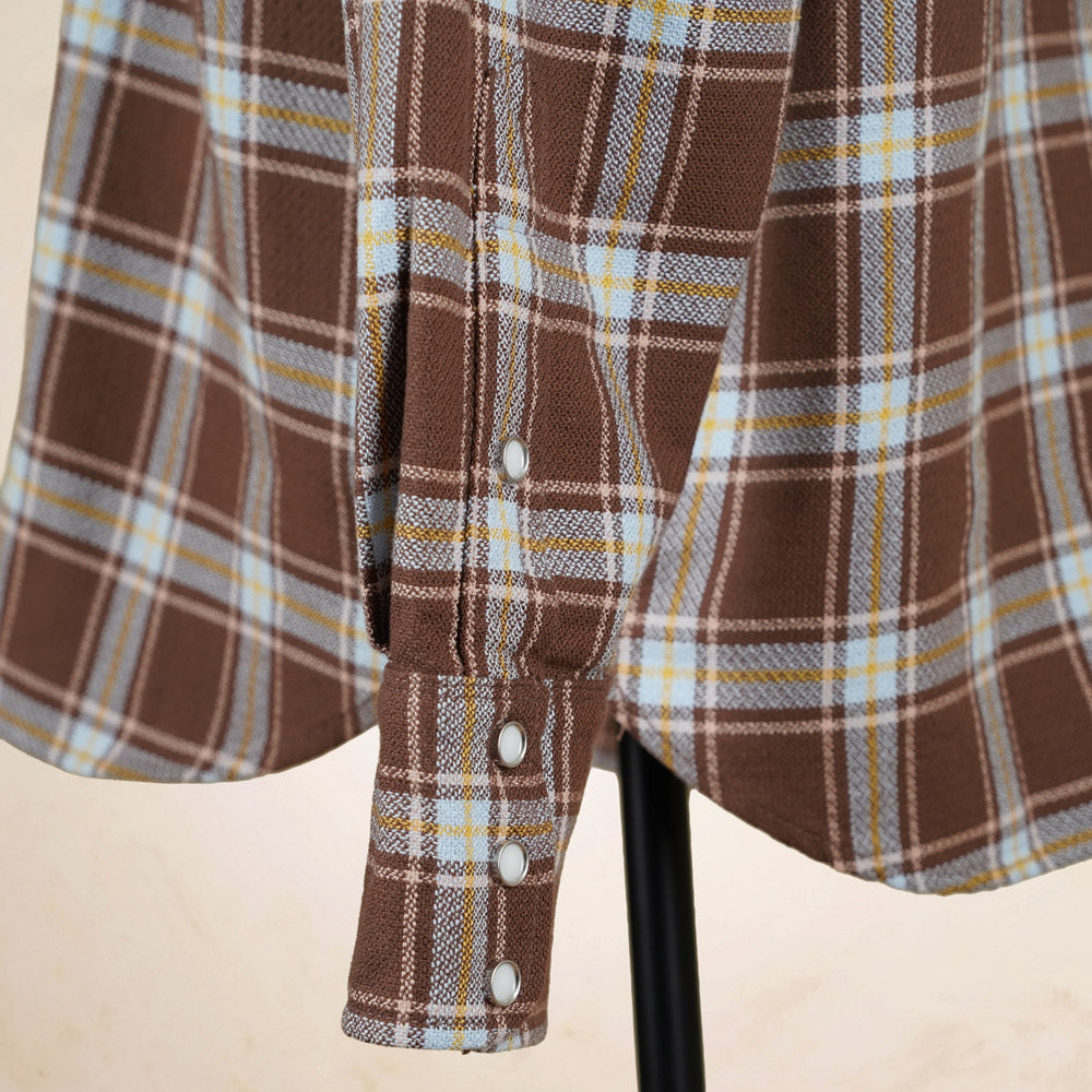 Freenote Cloth Western Scout Shirt - Brown Plaid
