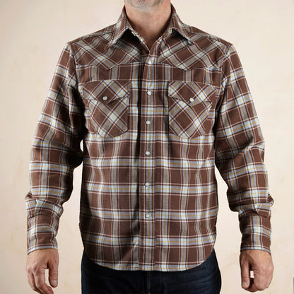 Freenote Cloth Western Scout Shirt - Brown Plaid