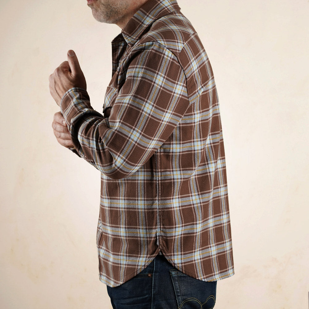 Freenote Cloth Western Scout Shirt - Brown Plaid