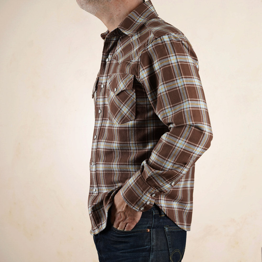 Freenote Cloth Western Scout Shirt - Brown Plaid