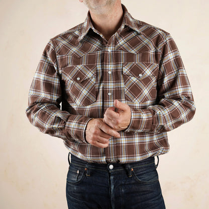 Freenote Cloth Western Scout Shirt - Brown Plaid