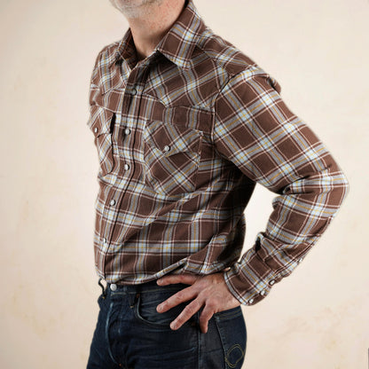 Freenote Cloth Western Scout Shirt - Brown Plaid