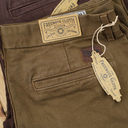 Freenote Cloth Workers Chino - 14oz Slub - Army