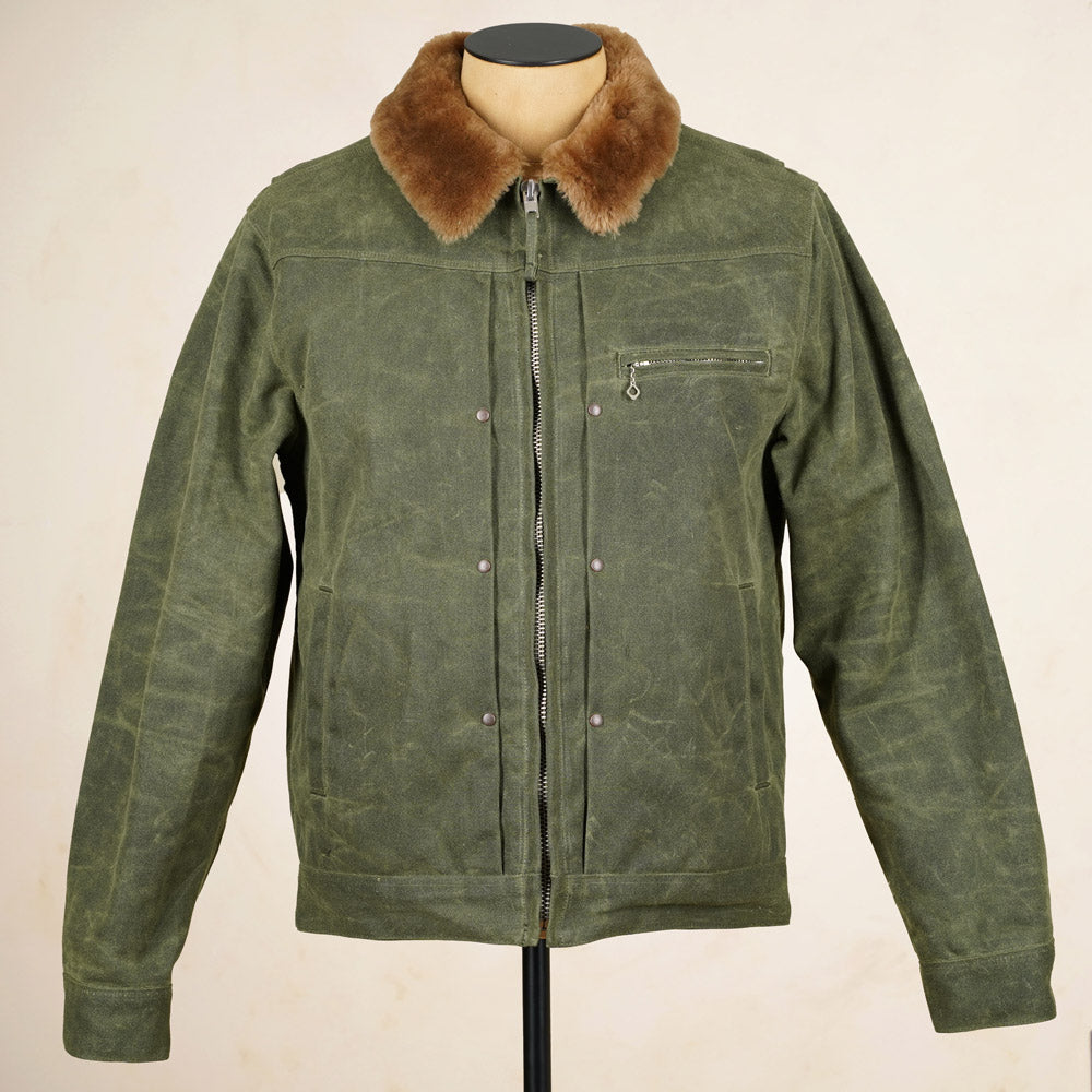 Freenote Cloth RJ-2 Jacket - 20z Waxed Canvas - Olive