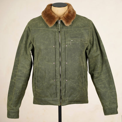 Freenote Cloth RJ-2 Jacket - 20z Waxed Canvas - Olive