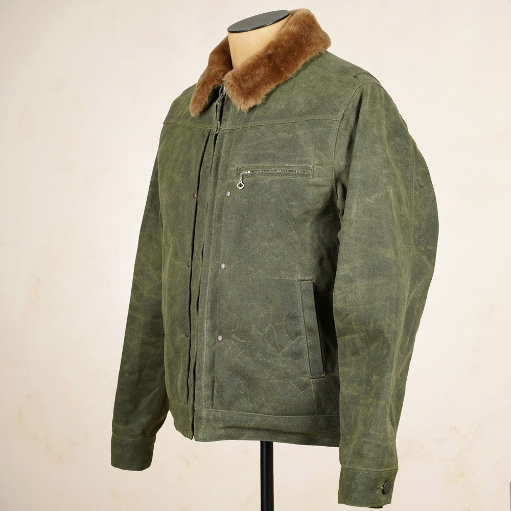 Freenote Cloth RJ-2 Jacket - 20z Waxed Canvas - Olive