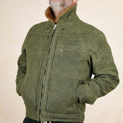 Freenote Cloth RJ-2 Jacket - 20z Waxed Canvas - Olive